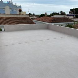 impermeabilización de terraza con cuarzo proyectado